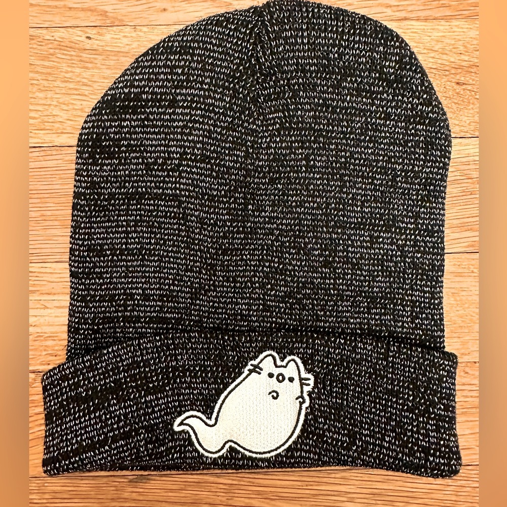 Never worn Pusheen black and silver  sparkly Beanie. One size.